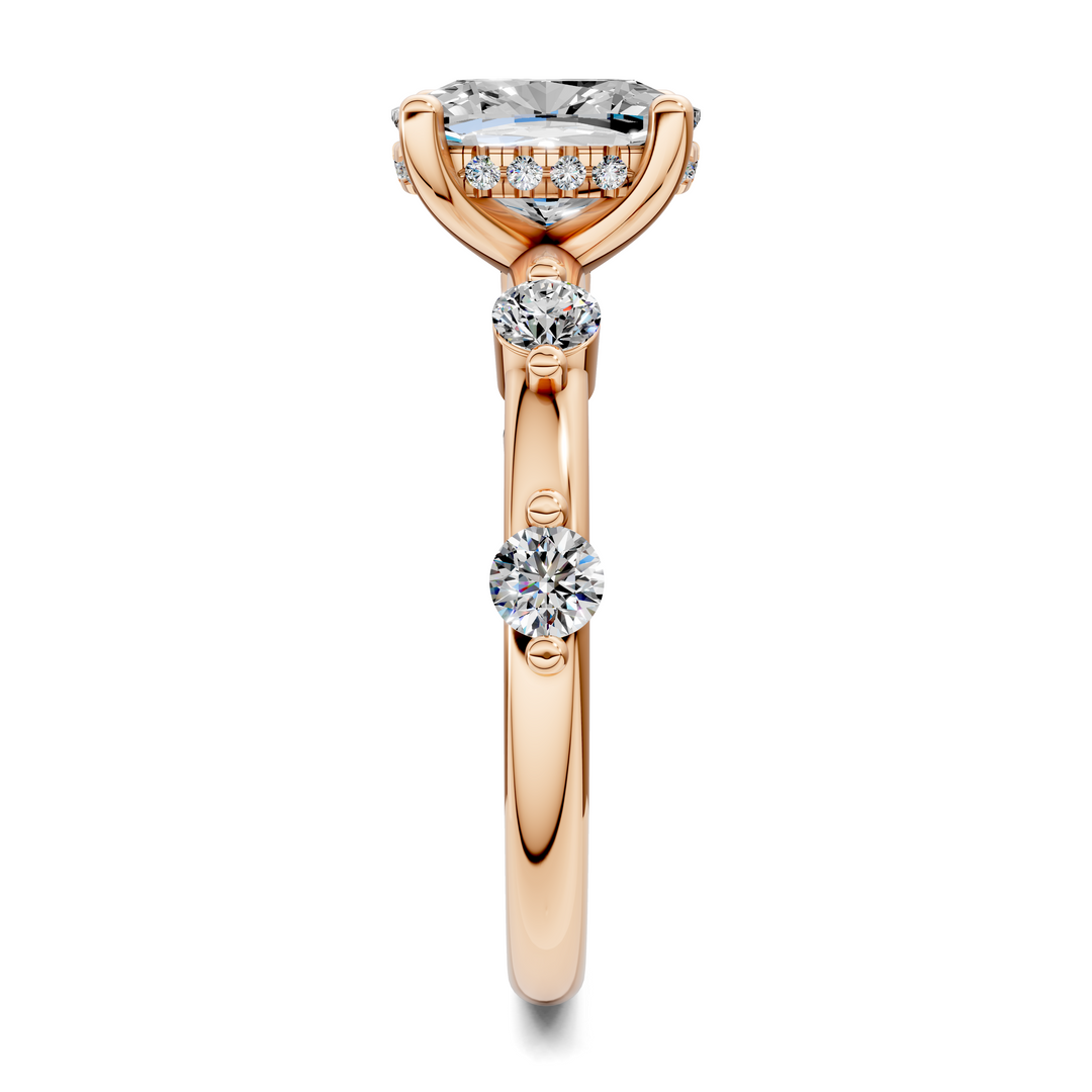 Serena Hidden Halo Accent Ring Setting