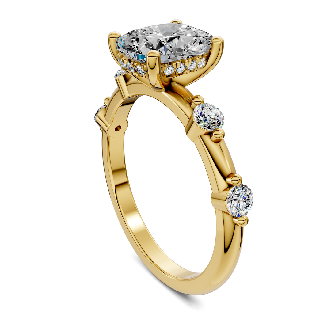 Serena Hidden Halo Accent Ring