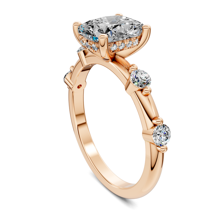 Serena Hidden Halo Accent Ring