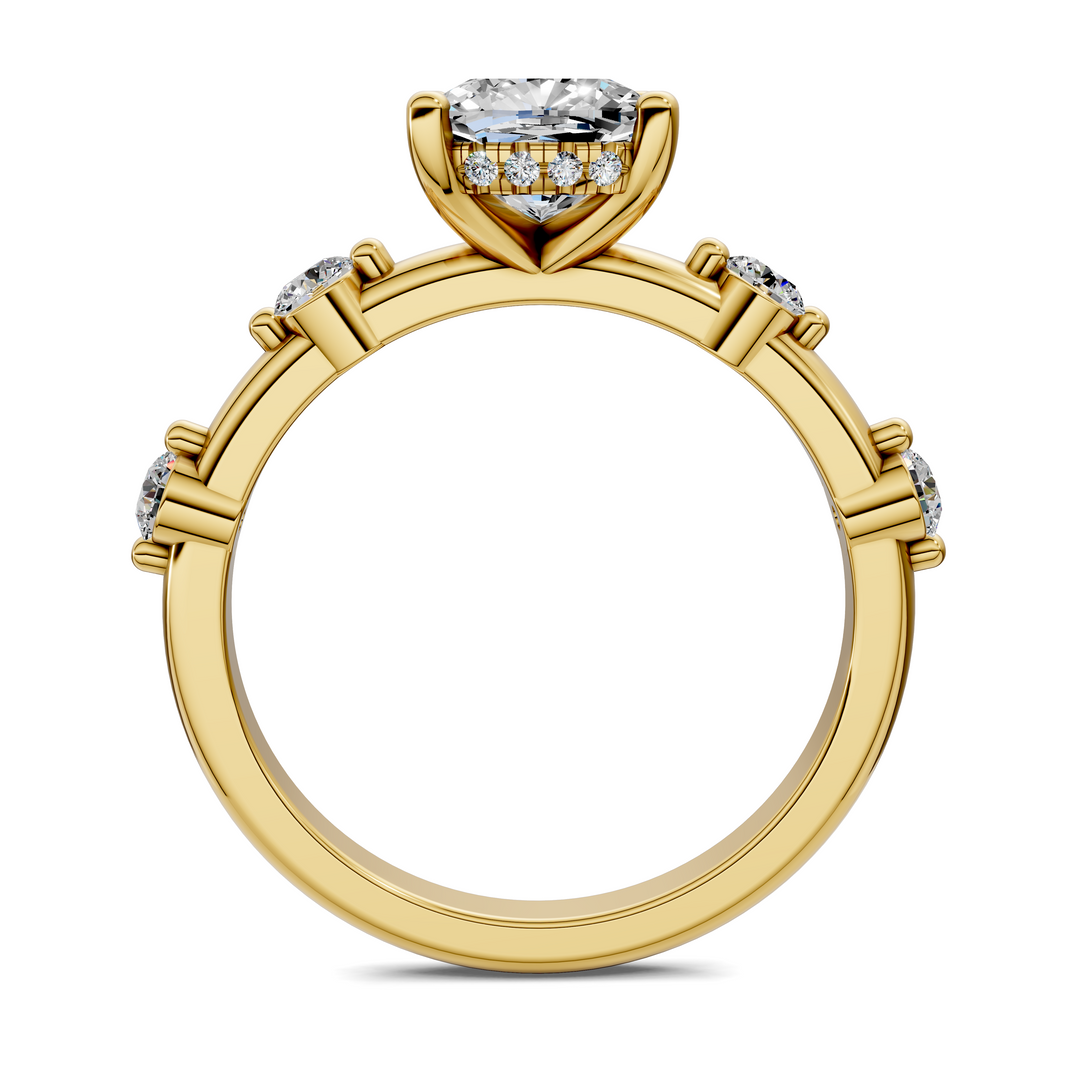 Serena Hidden Halo Accent Ring