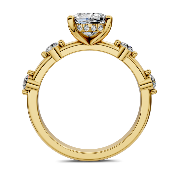 Serena Hidden Halo Accent Ring