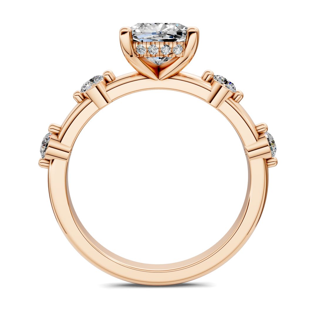 Serena Hidden Halo Accent Ring