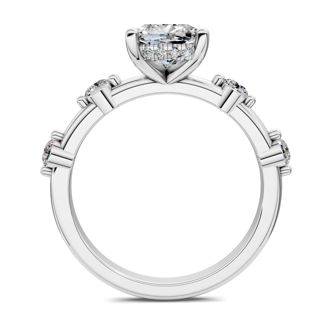 Serena Hidden Halo Accent Ring Setting