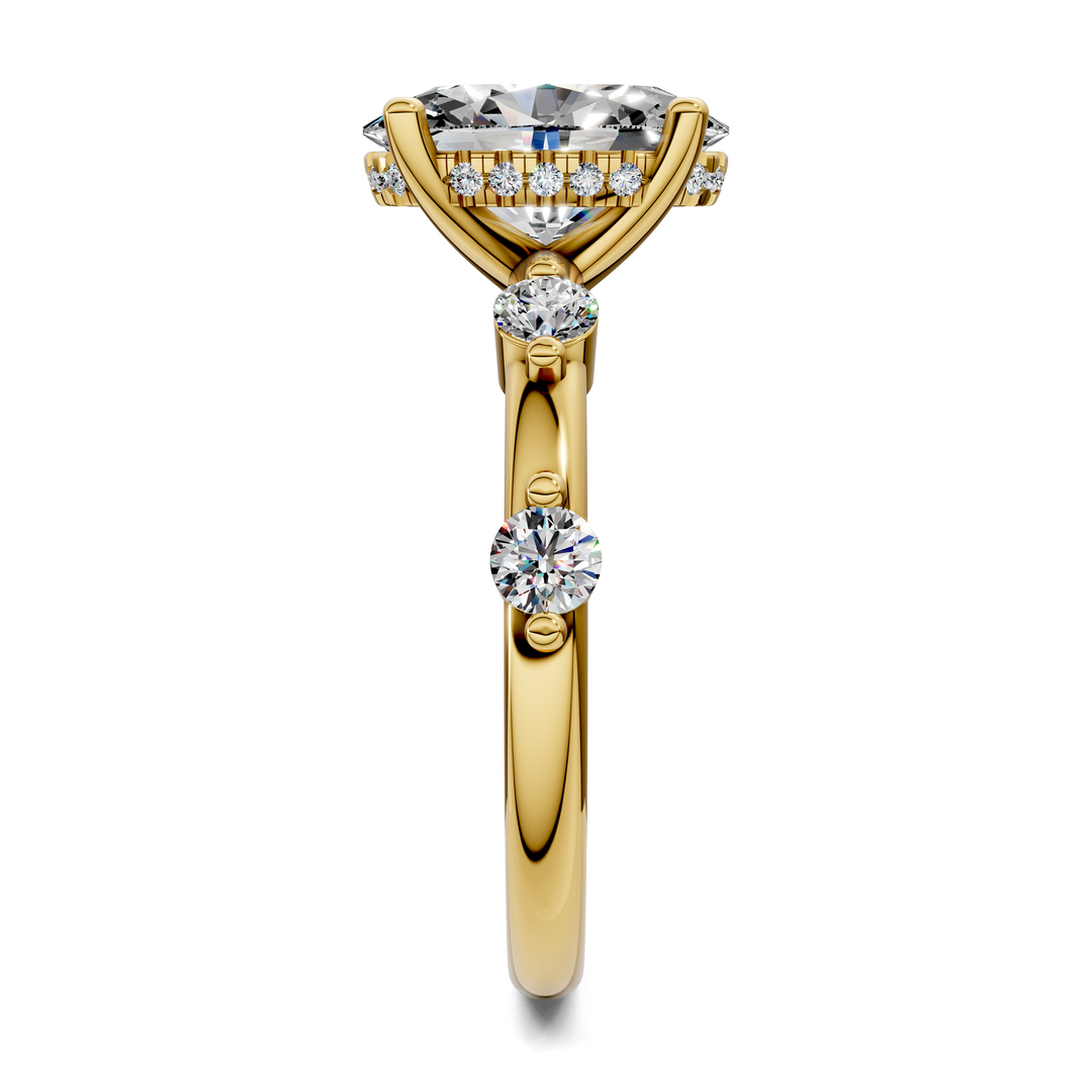 Serena Hidden Halo Accent Ring