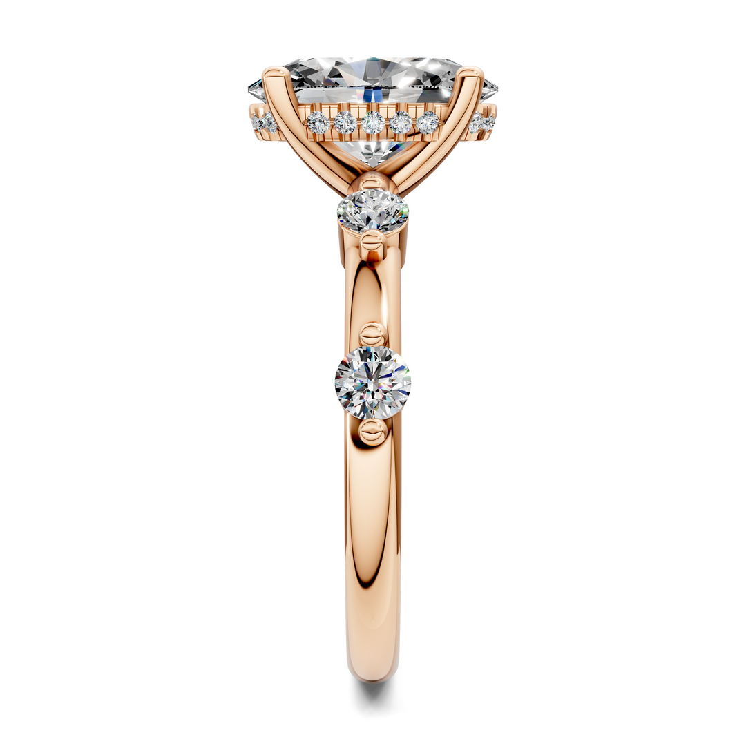 Serena Hidden Halo Accent Ring Setting