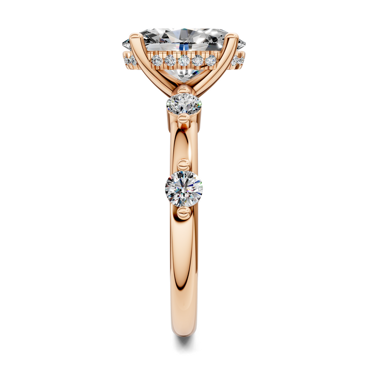 Serena Hidden Halo Accent Ring Setting