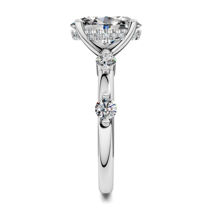 Serena Hidden Halo Accent Ring