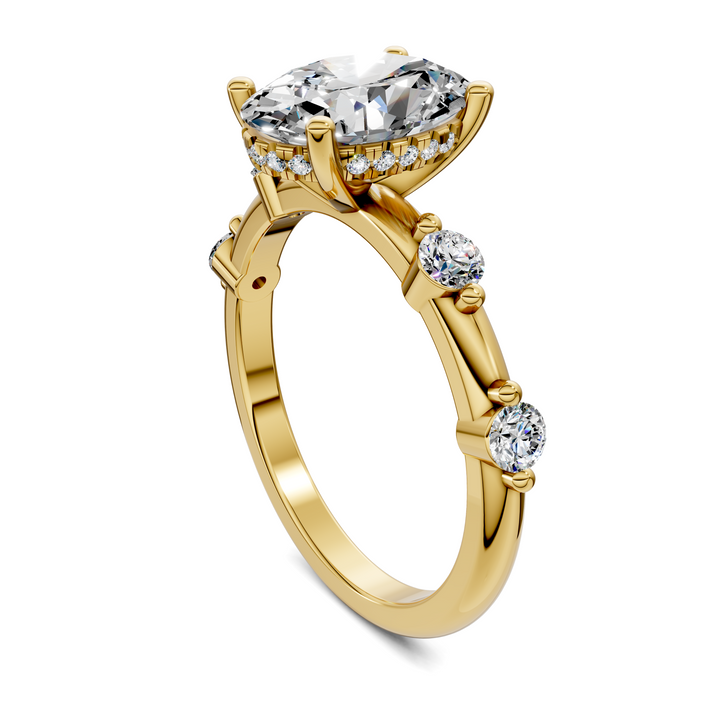 Serena Hidden Halo Accent Ring
