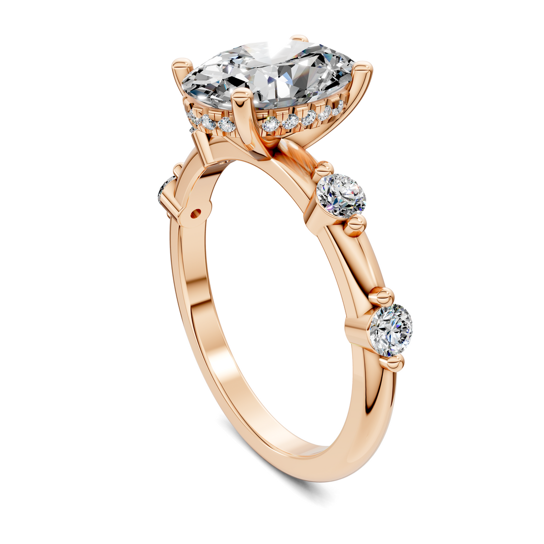 Serena Hidden Halo Accent Ring Setting
