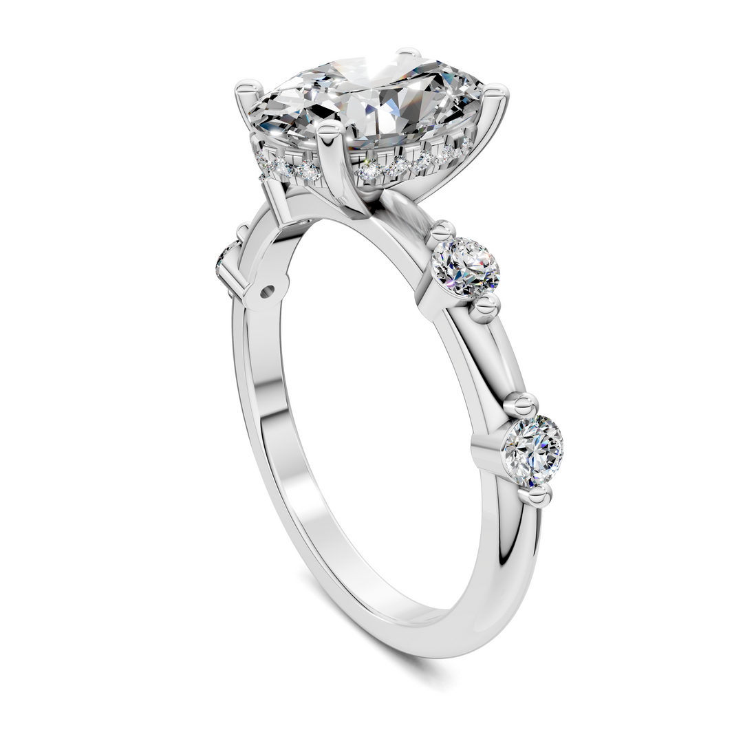 Serena Hidden Halo Accent Ring Setting
