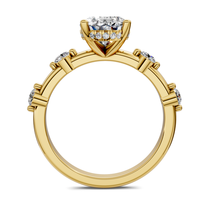 Serena Hidden Halo Accent Ring