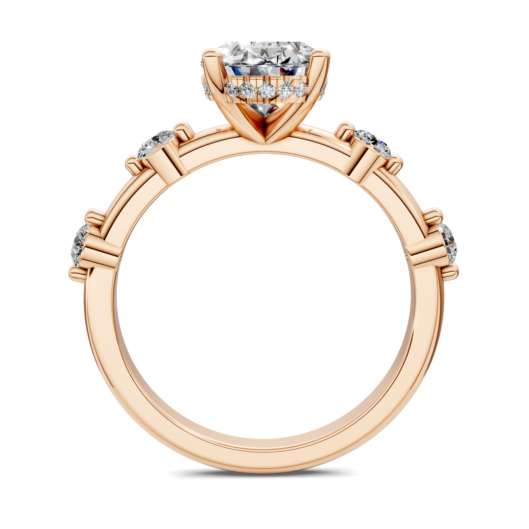 Serena Hidden Halo Accent Ring