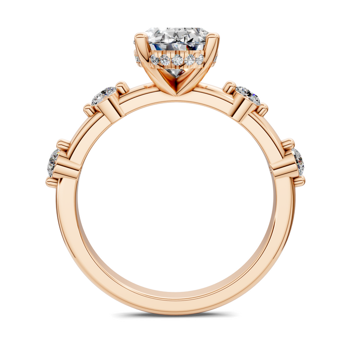 Serena Hidden Halo Accent Ring