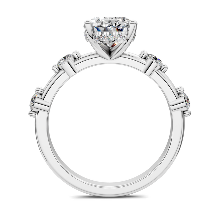 Serena Hidden Halo Accent Ring