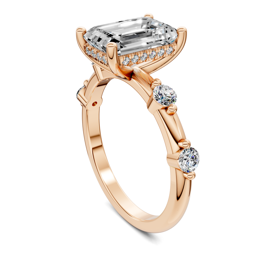 Serena Hidden Halo Accent Ring Setting