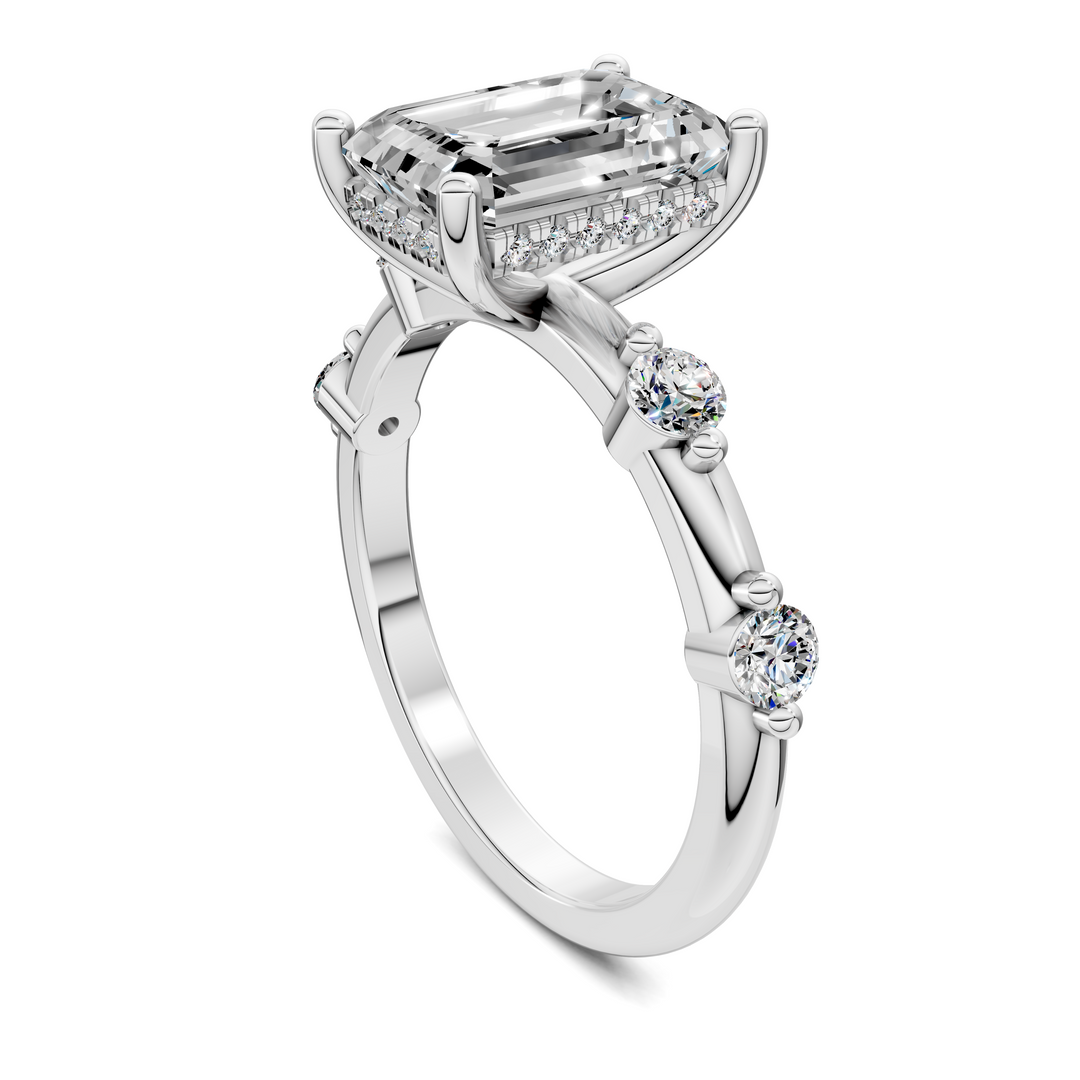 Serena Hidden Halo Accent Ring