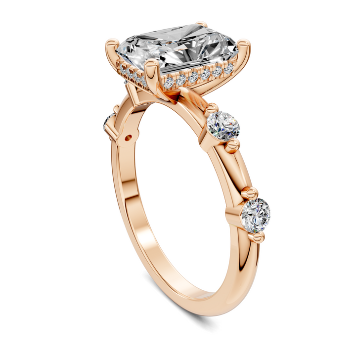 Serena Hidden Halo Accent Ring