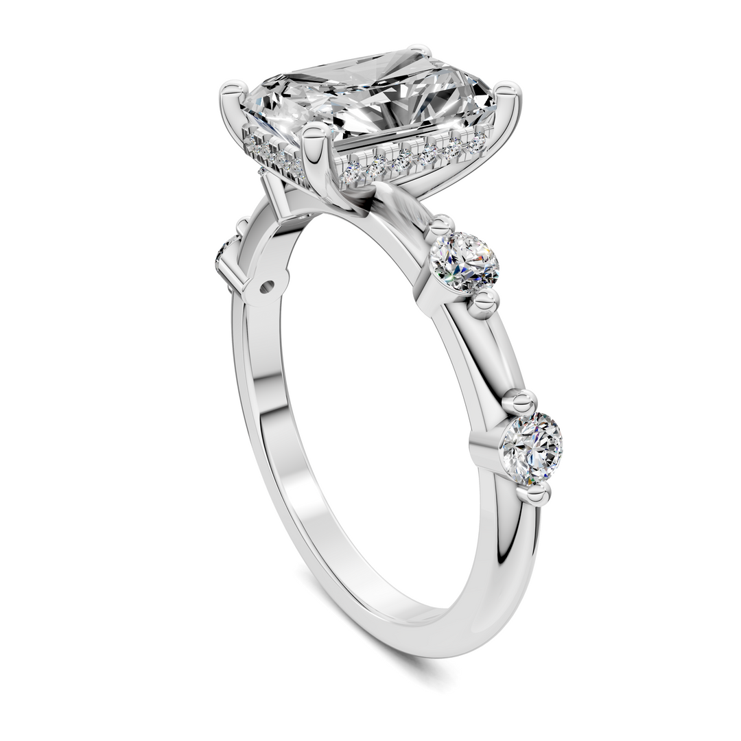 Serena Hidden Halo Accent Ring Setting
