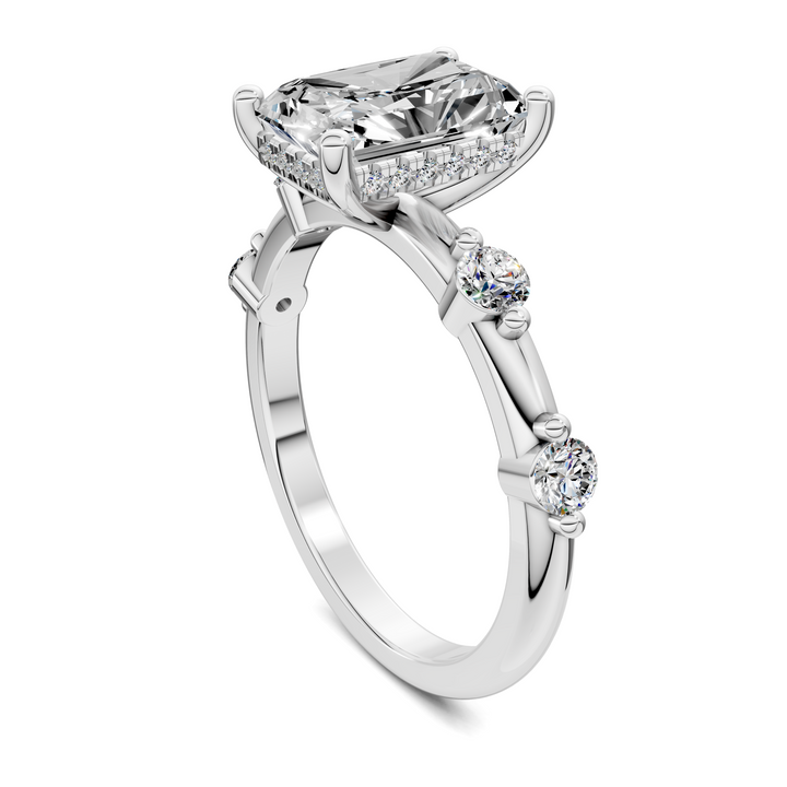 Serena Hidden Halo Accent Ring