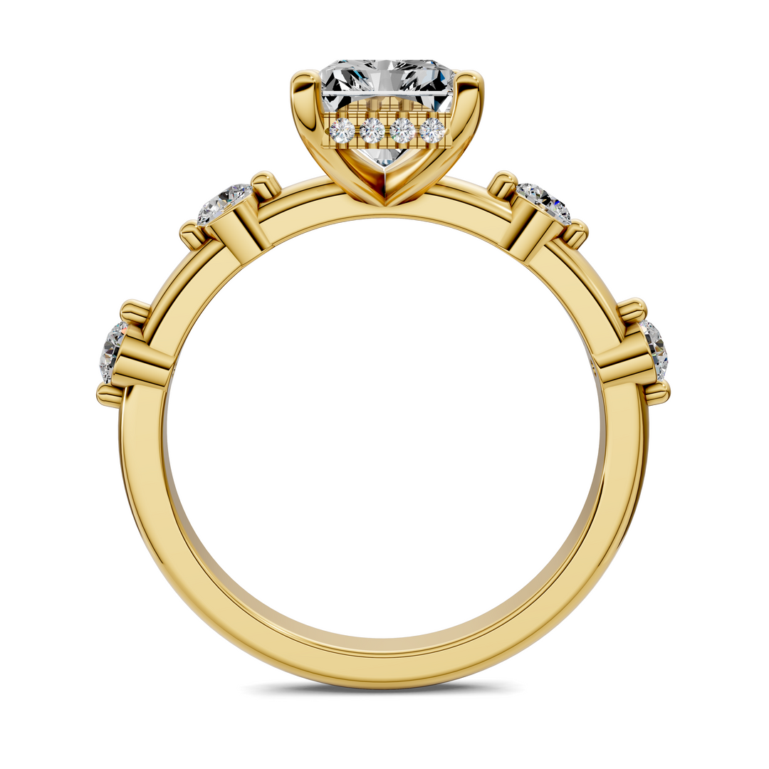 Serena Hidden Halo Accent Ring
