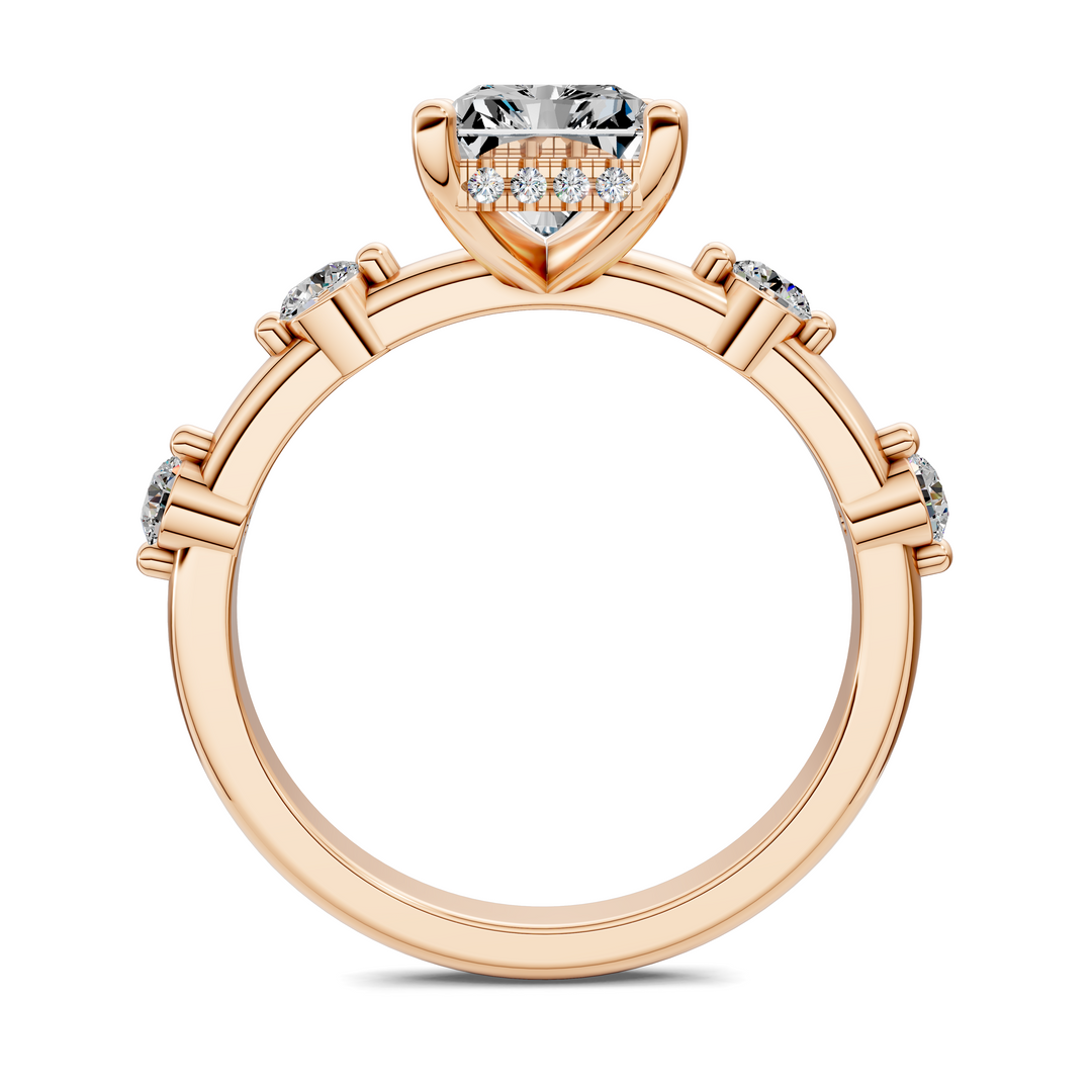 Serena Hidden Halo Accent Ring