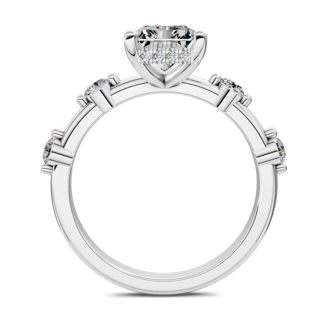 Serena Hidden Halo Accent Ring