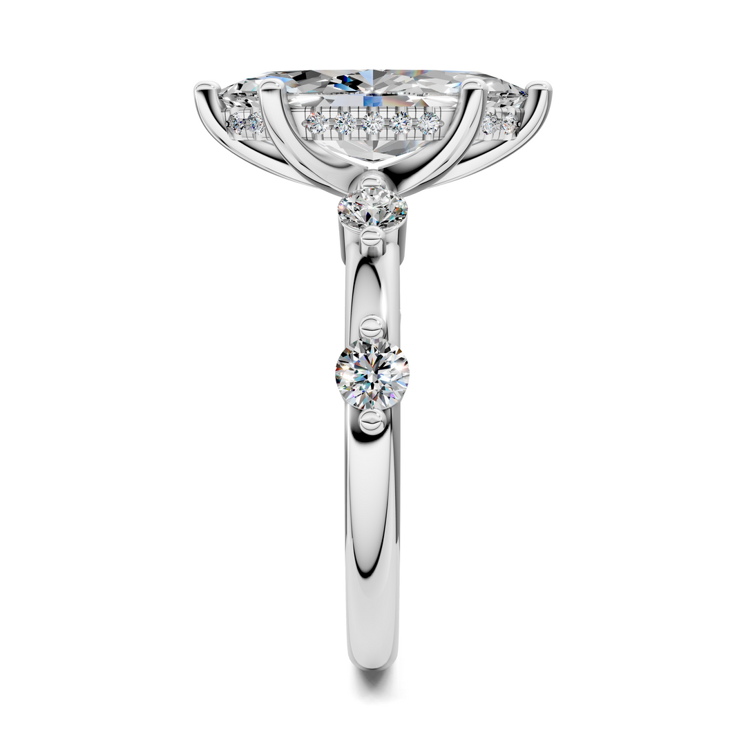 Serena Hidden Halo Accent Ring
