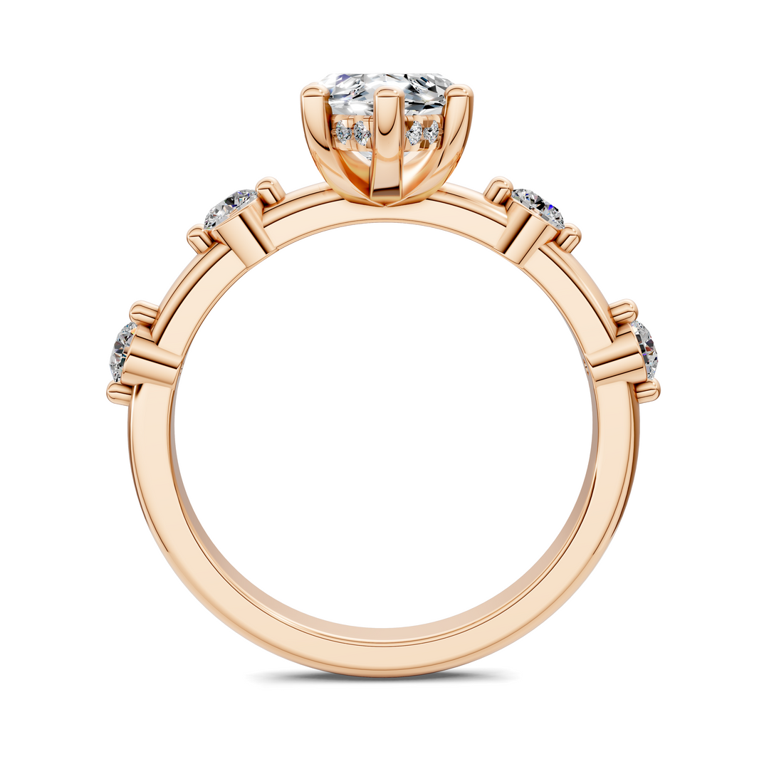 Serena Hidden Halo Accent Ring