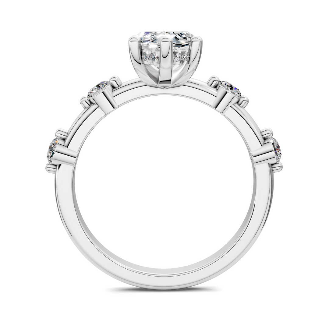 Serena Hidden Halo Accent Ring