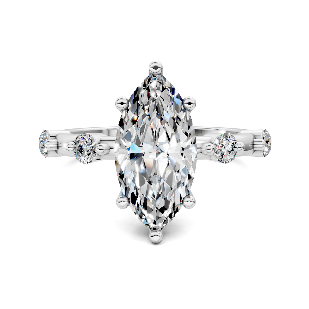 Serena Hidden Halo Accent Ring Setting