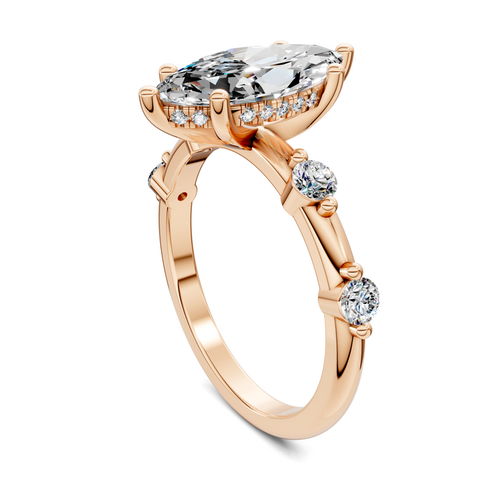 Serena Hidden Halo Accent Ring