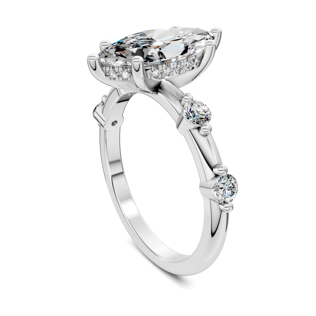 Serena Hidden Halo Accent Ring