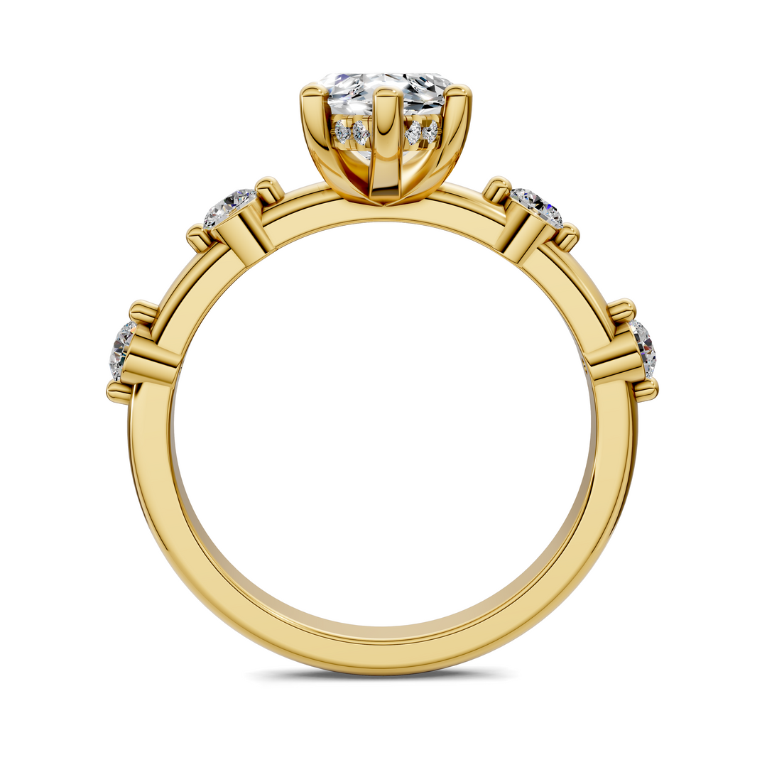 Serena Hidden Halo Accent Ring