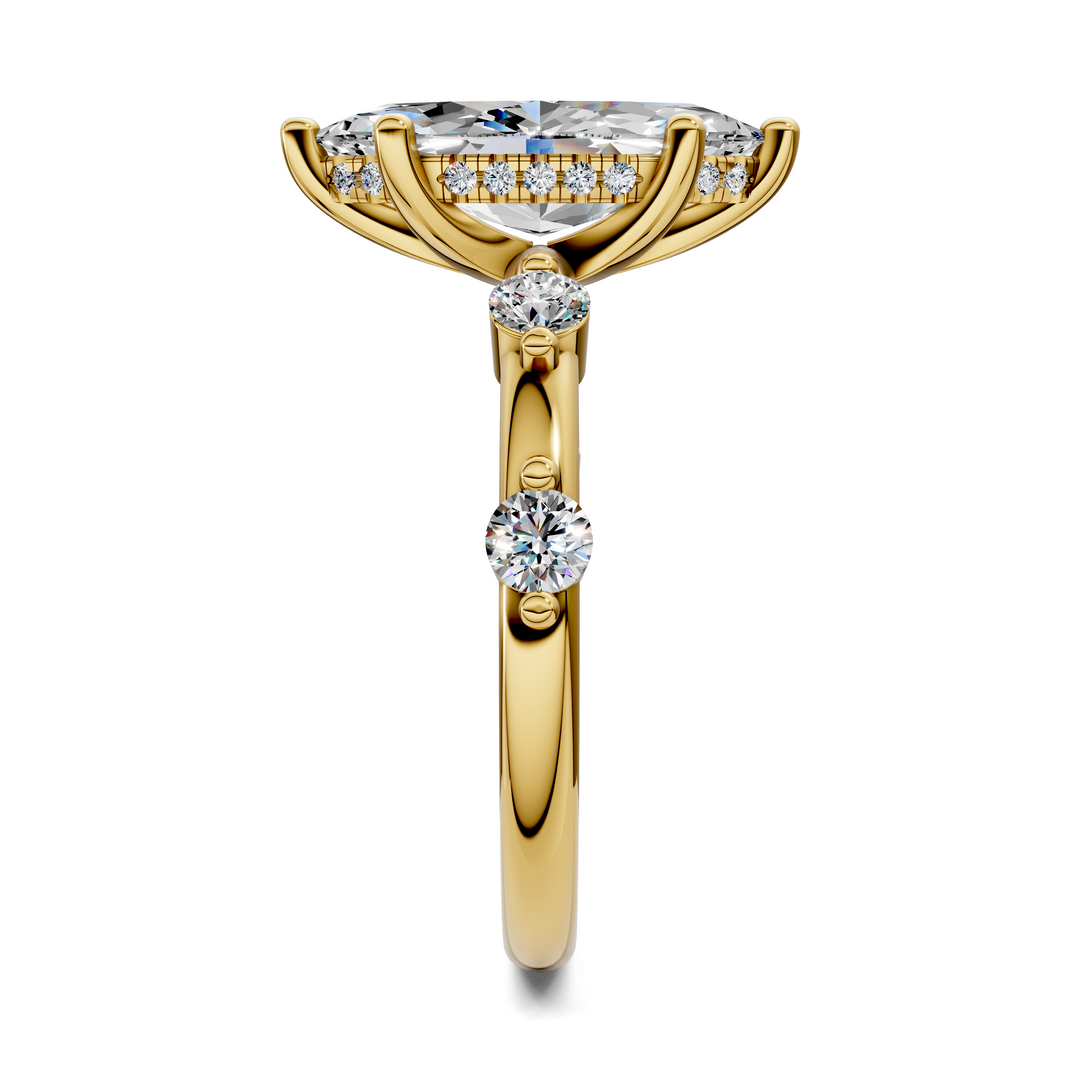 Serena Hidden Halo Accent Ring