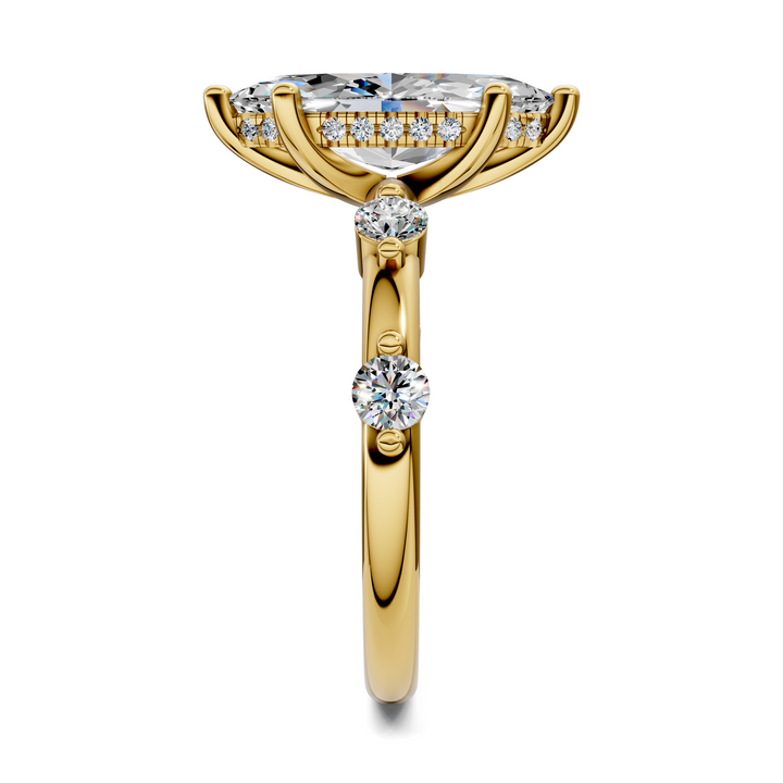 Serena Hidden Halo Accent Ring
