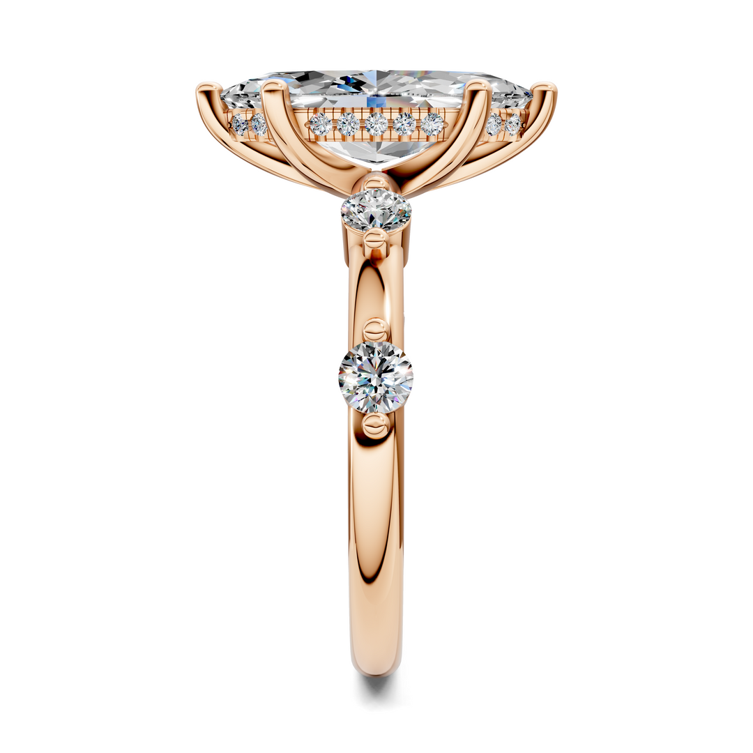 Serena Hidden Halo Accent Ring
