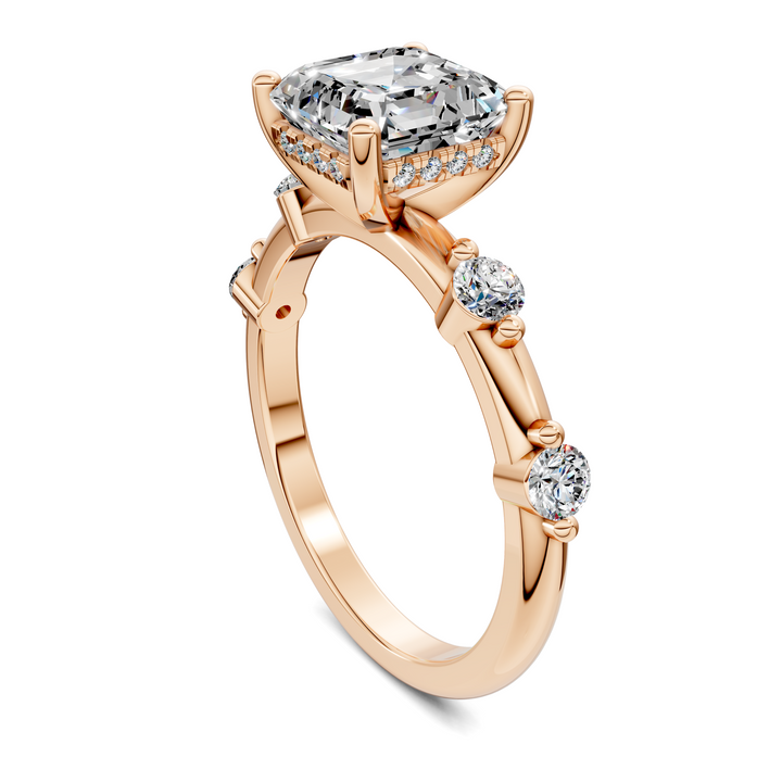 Serena Hidden Halo Accent Ring