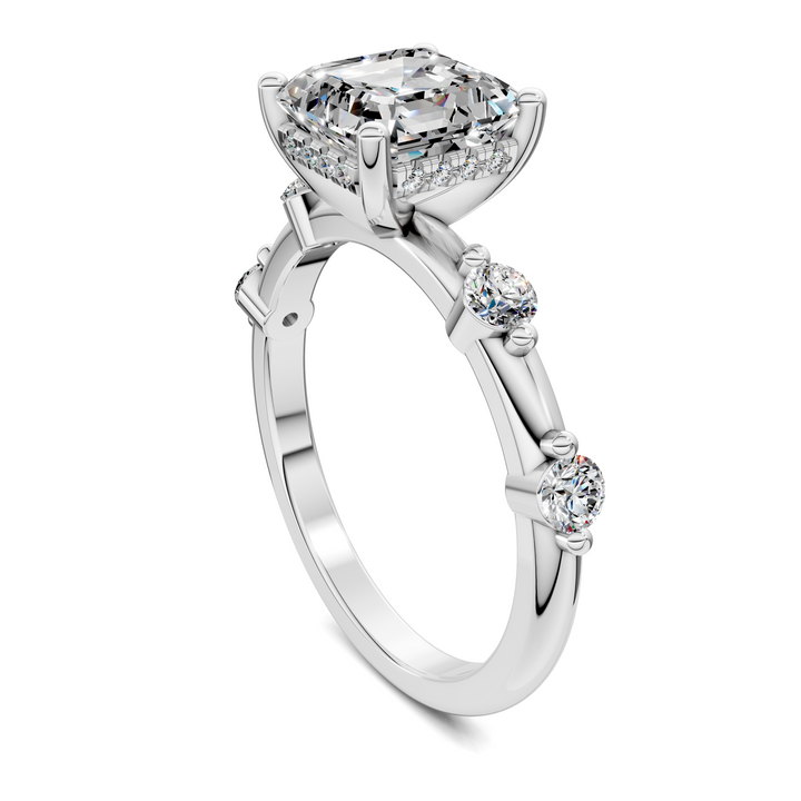 Serena Hidden Halo Accent Ring Setting