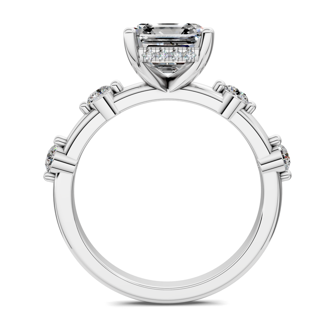 Serena Hidden Halo Accent Ring Setting