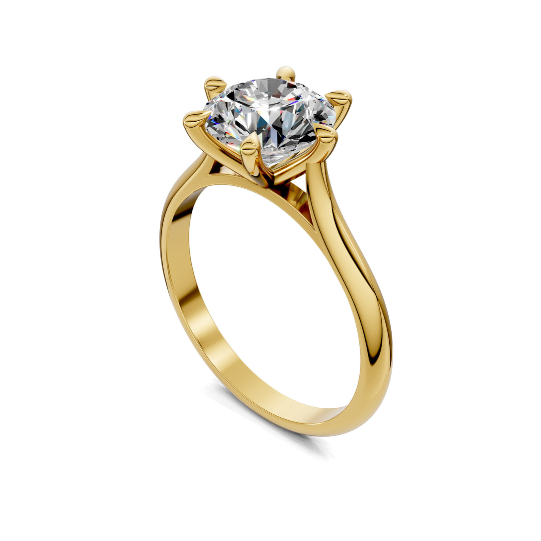 SA47 - Michelle Solitaire six prong Ring