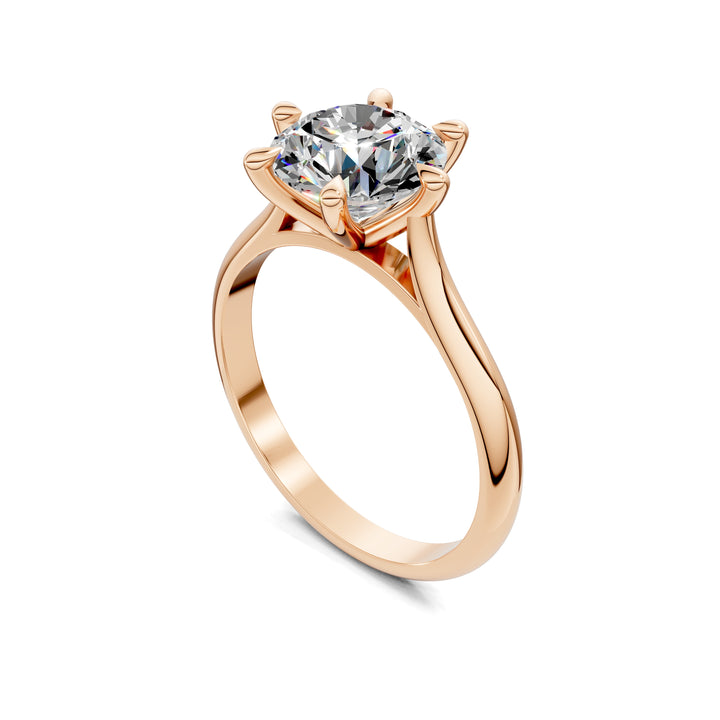 SA47 - Michelle Solitaire six prong Ring