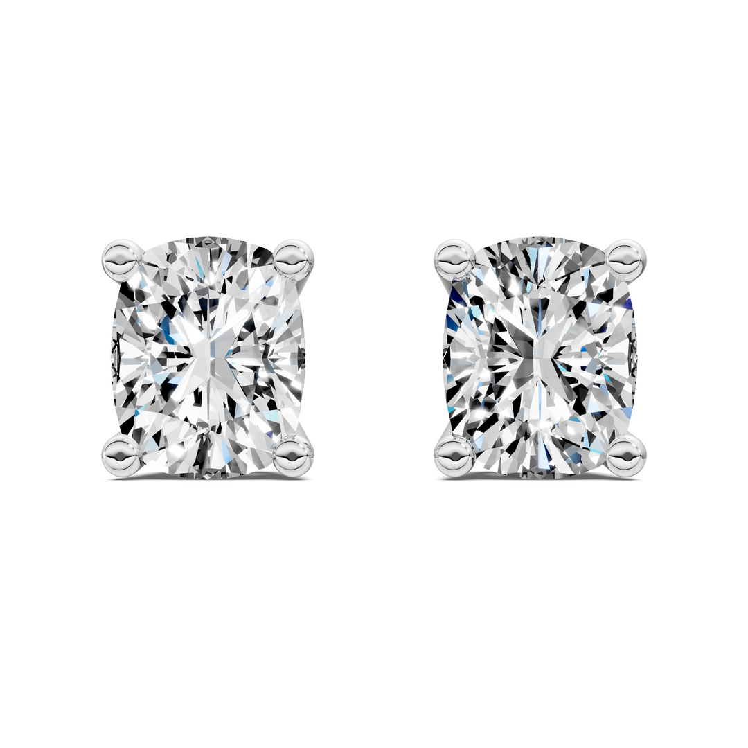 Cushion Cut Basket Studs