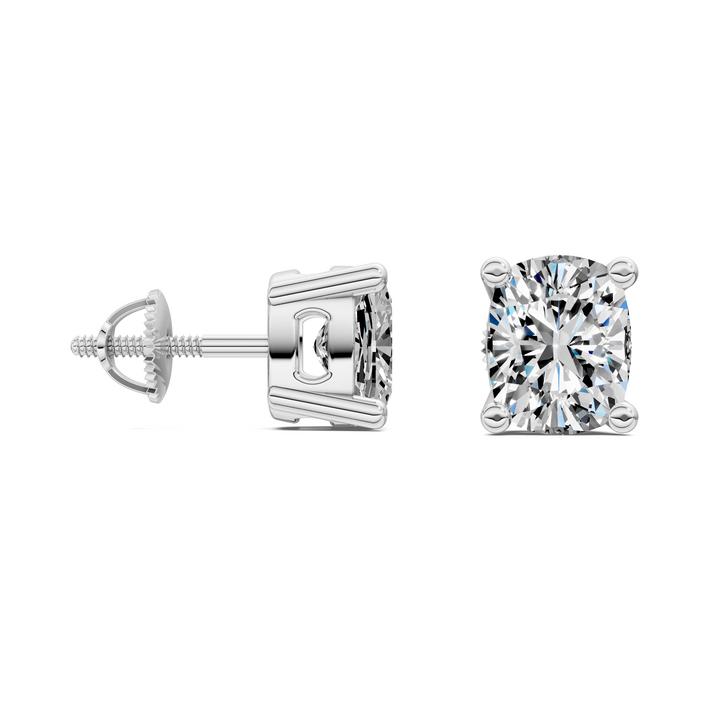Cushion Cut Basket Studs