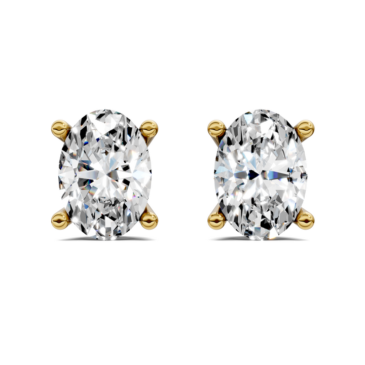 Oval Cut Basket Studs
