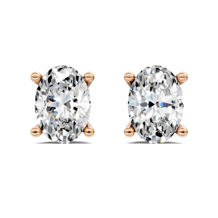 Oval Cut Basket Studs