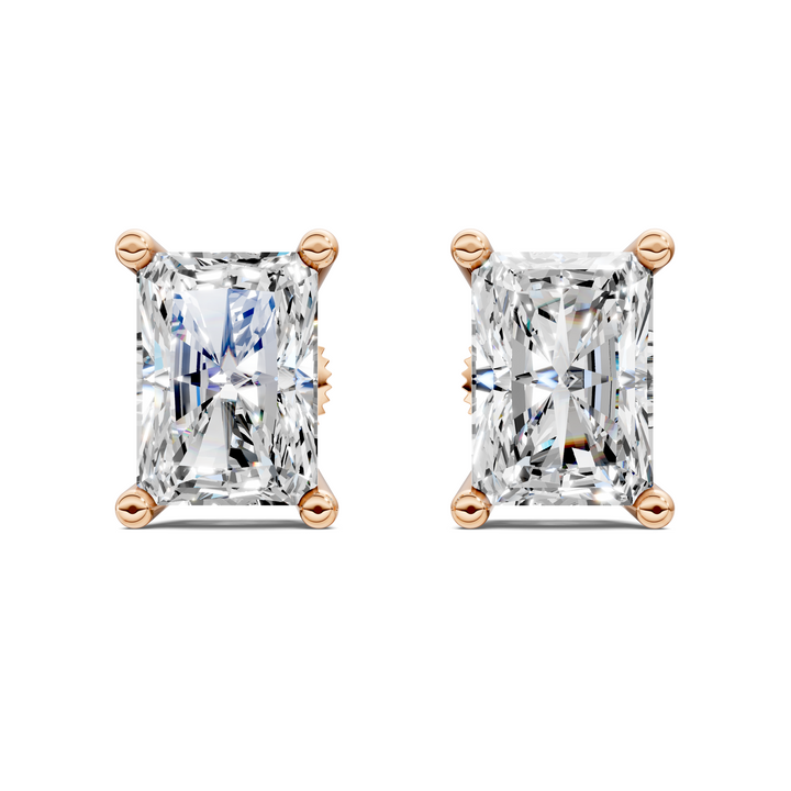 Radiant Cut Basket Studs