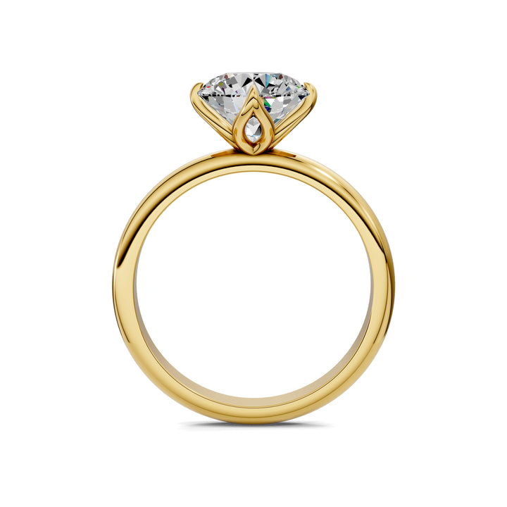 Alyssa Lotus Basket Solitaire Engagement Ring