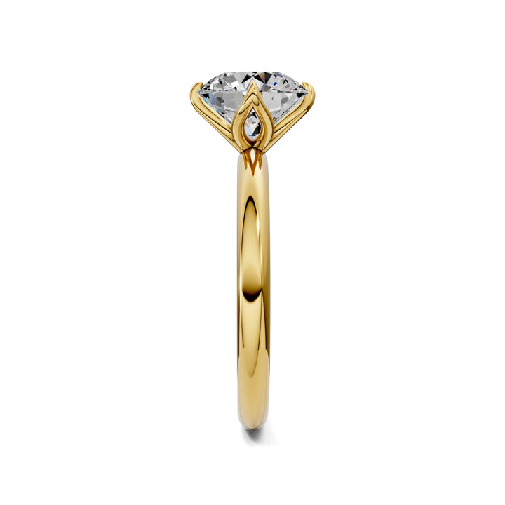 Alyssa Lotus Basket Solitaire Engagement Ring