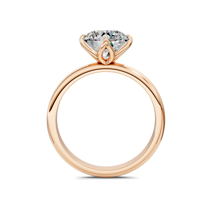 Alyssa Lotus Basket Solitaire Engagement Ring