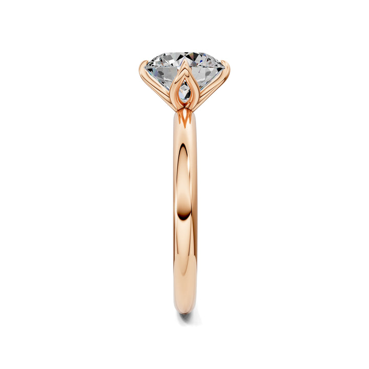 Alyssa Lotus Basket Solitaire Engagement Ring